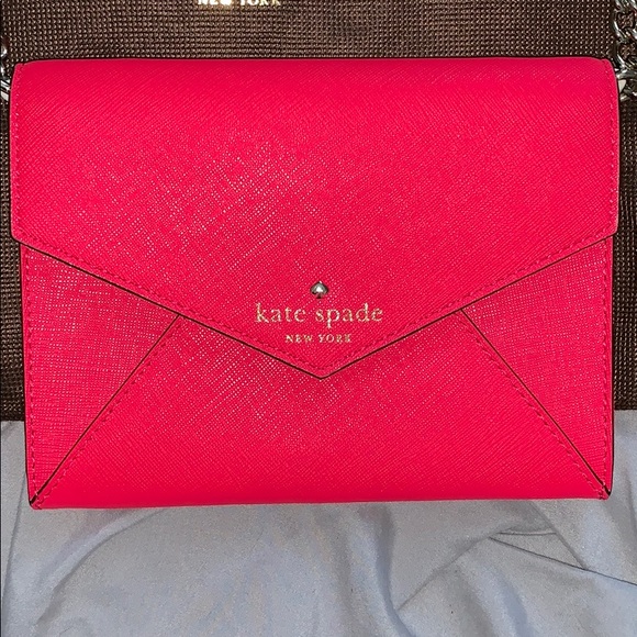 Kate Spade Coral Clutch & Crossbody Bag - Picture 1 of 5